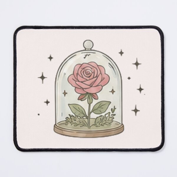 Item preview, Magical Rose in Glass Cloche Sparkles Vintage Floral Aesthetic designed and sold by Rehnair.