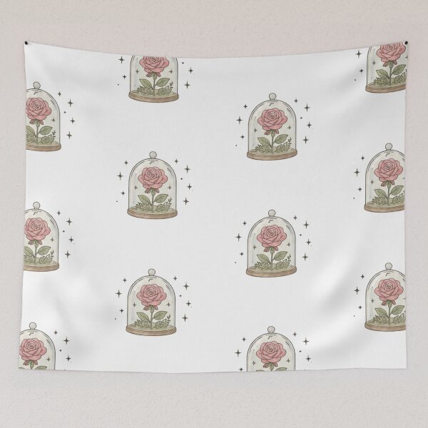 Item preview, Magical Rose in Glass Cloche Sparkles Vintage Floral Aesthetic designed and sold by Rehnair.