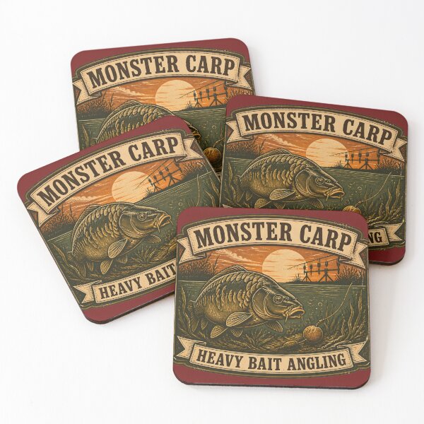Item preview, Monster Carp Angling - Vintage Heavy Bait Carp Emblem designed and sold by ThirdShiftLab.