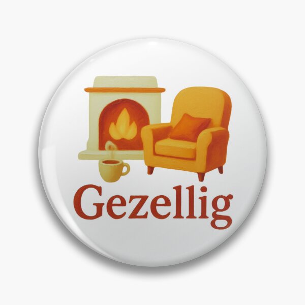 Item preview, Gezellig Dutch Word Cozy Fireplace Aesthetic Art designed and sold by RDproject.