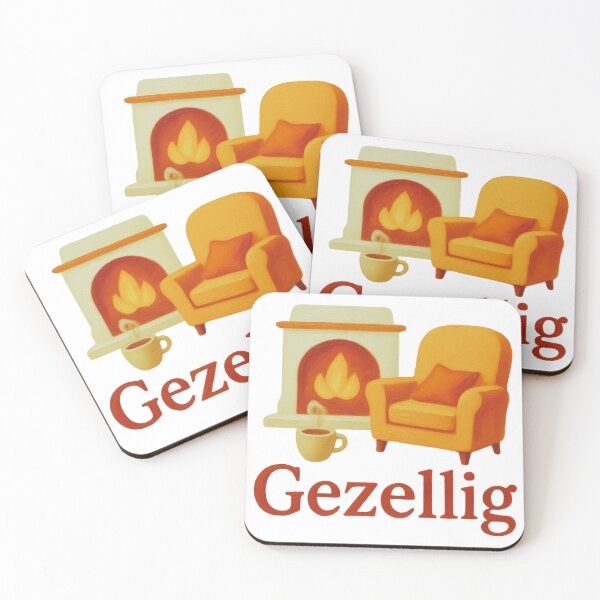 Item preview, Gezellig Dutch Word Cozy Fireplace Aesthetic Art designed and sold by RDproject.