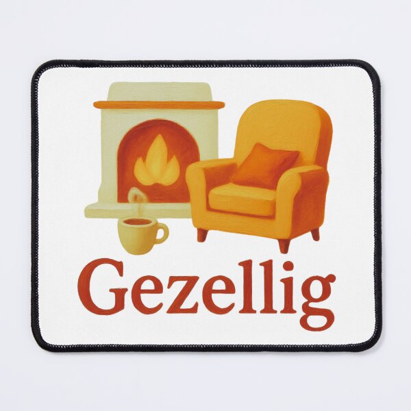 Item preview, Gezellig Dutch Word Cozy Fireplace Aesthetic Art designed and sold by RDproject.