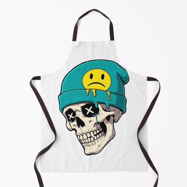 Item preview, Sad Skull Mushroom Hat | Melting Smiley Skull Cartoon | Alternative Gothic Mushroom Art designed and sold by Roni554.