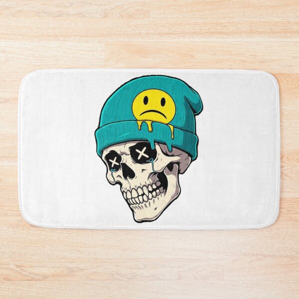 Item preview, Sad Skull Mushroom Hat | Melting Smiley Skull Cartoon | Alternative Gothic Mushroom Art designed and sold by Roni554.