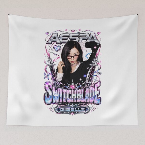 Item preview, aespa Giselle Switchblade Song Chrome Rapper Graphic Fan Art designed and sold by Valereekmerch.