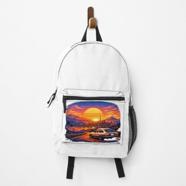 Item preview, Retro Sunset Drive – Colorful JDM Streetwear T-Shirt designed and sold by LarkLeaf.