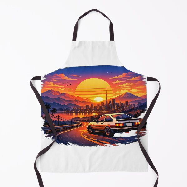 Item preview, Retro Sunset Drive – Colorful JDM Streetwear T-Shirt designed and sold by LarkLeaf.