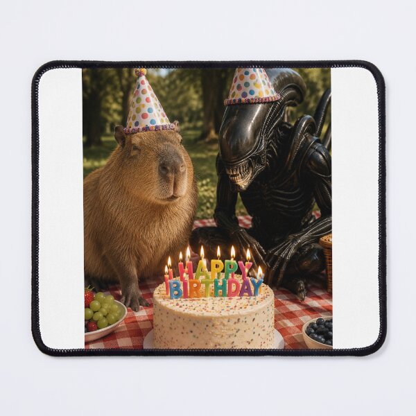 Item preview, Xenomorph predator alien terminator capybara picnic capybaras animal pet nature meme memes funny parody christmas birthday designed and sold by CheeseBlueprint.