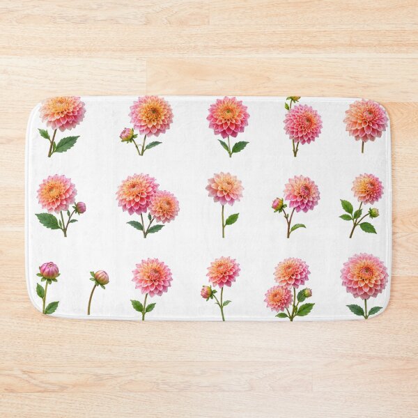 Item preview, Vintage Pink Peach Dahlia Flower Bouquet Botanical Floral Aesthetic designed and sold by Rehnair.