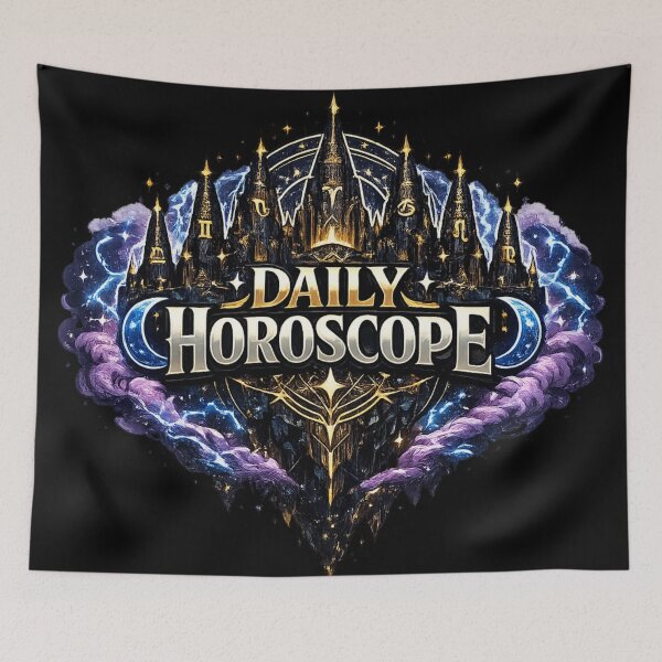 Item preview, Dark Celestial Castle Zodiac Daily Horoscope Astrology Design designed and sold by irfanshikh.