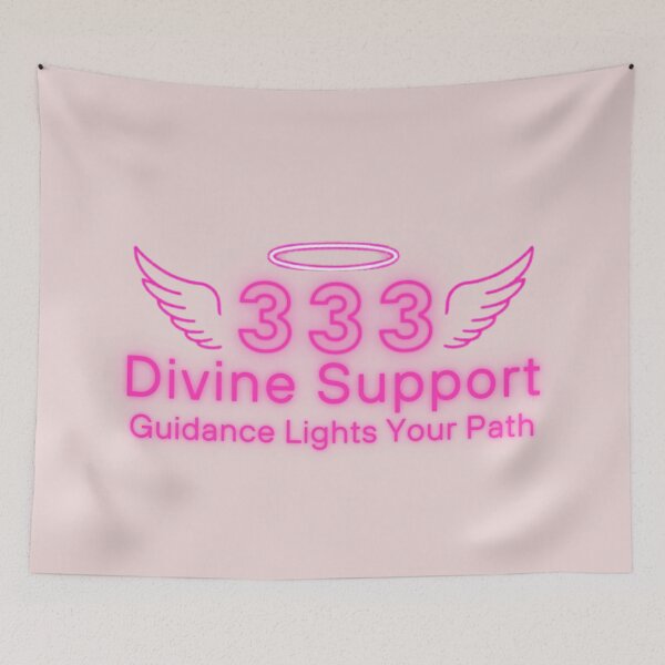 Item preview, Divine Support – Guidance Lights Your Path Spiritual Typography Design designed and sold by CosmicQuietStudio.