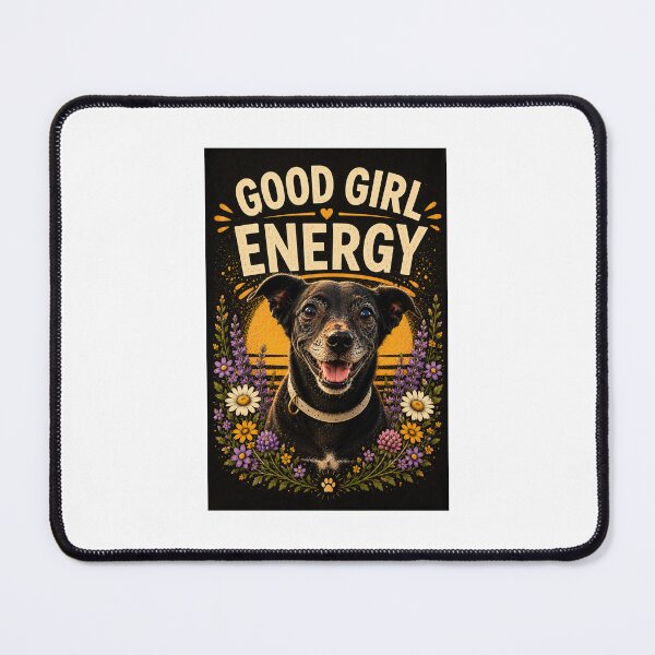 Item preview, Good Girl Energy – Funny Black Dog Lover Design designed and sold by Maggie1475.