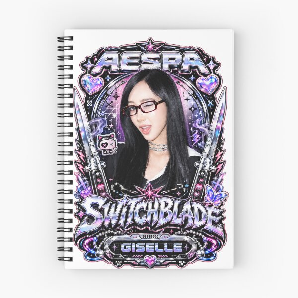Item preview, Giselle aespa Switchblade Lyric Y2K Metallic Chrome Poster designed and sold by Valereekmerch.