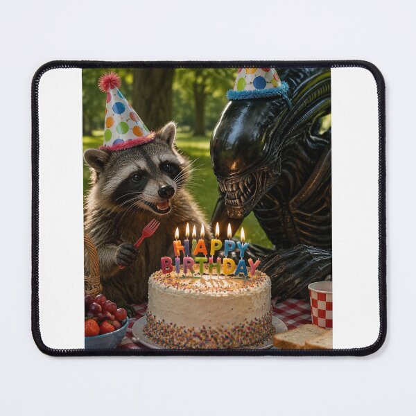 Item preview, Xenomorph predator alien terminator raccoon picnic raccoons animal pet nature meme memes funny parody christmas birthday designed and sold by CheeseBlueprint.
