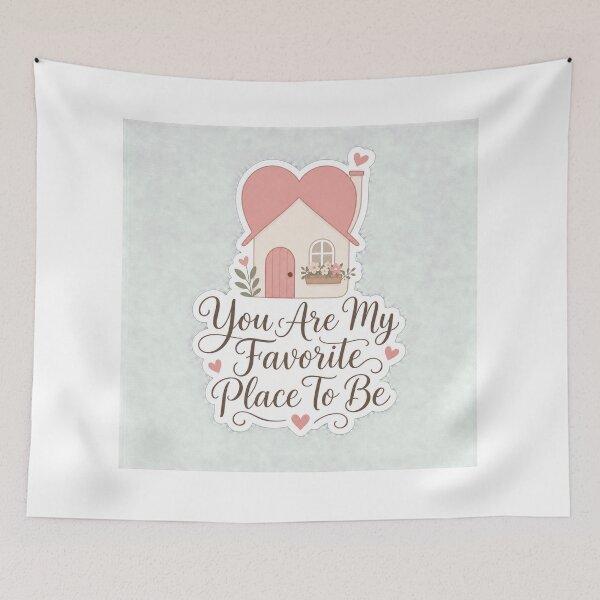 Item preview, You Are My Favorite Place To Be Cozy Heart House Sticker designed and sold by Aliplus+.