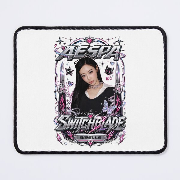 Item preview, Chrome Switchblade Giselle aespa Song Neon Butterfly Sticker designed and sold by Valereekmerch.
