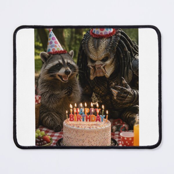Item preview, Predator xenomorph alien terminator raccoon picnic raccoons animal pet nature meme memes funny parody christmas birthday designed and sold by CheeseBlueprint.