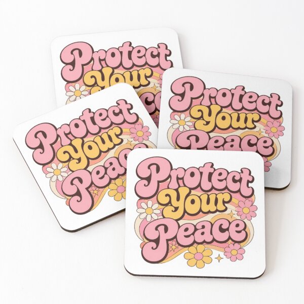 Item preview, Protect Your Peace Retro Floral Typography designed and sold by DKSH1234.