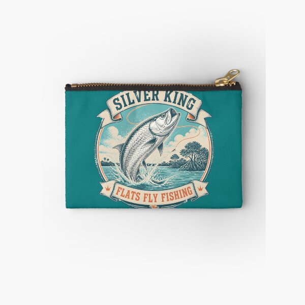 Item preview, Silver King Tarpon Fly Fishing - Vintage Flats Angling Emblem designed and sold by ThirdShiftLab.