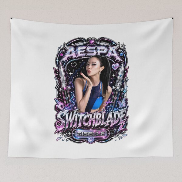 Item preview, Holographic Silver Giselle aespa Switchblade Track Artwork designed and sold by Valereekmerch.