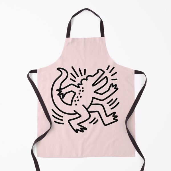 Item preview, Funny Keith Haring-inspired Dancing Crocodile (line art) designed and sold by ZERO-MIND.