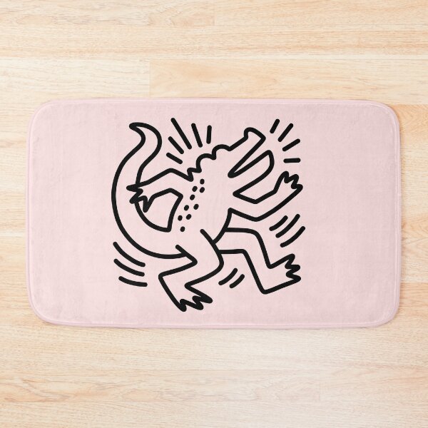 Item preview, Funny Keith Haring-inspired Dancing Crocodile (line art) designed and sold by ZERO-MIND.
