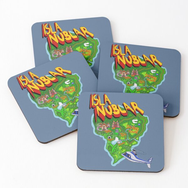 Item preview, Isla Nublar Park Map Sci-Fi Movie designed and sold by Jamie Collins.