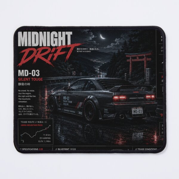 Item preview, Midnight Drift MD-03 Silent Touge | Original Mountain Pass Car Poster designed and sold by MidnightPistons.