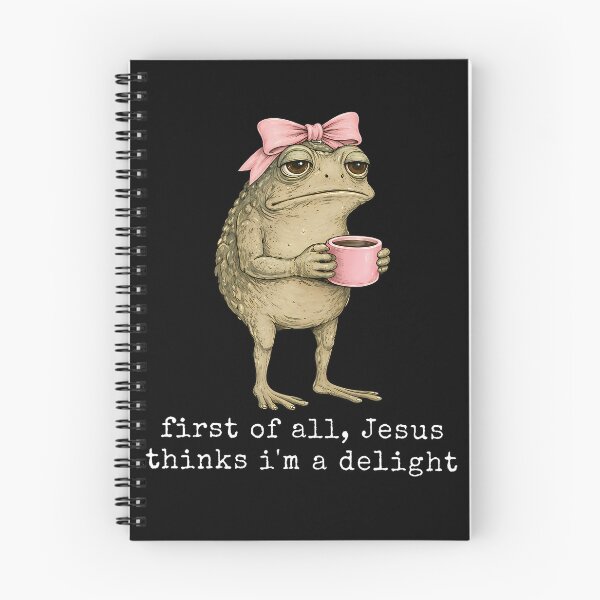 Item preview, First Of All Jesus Thinks I'M A Delight Frog Meme designed and sold by JanJanie1.