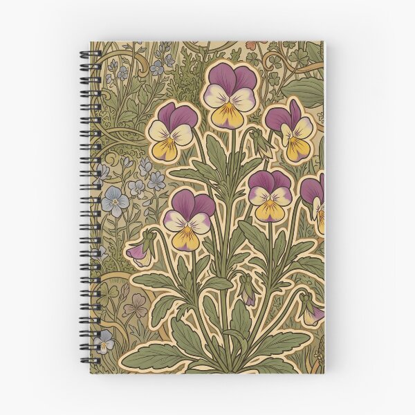 Item preview, Art Nouveau Wild Pansy – Vintage Botanical Viola Tricolor Illustration designed and sold by FreiherrPK.