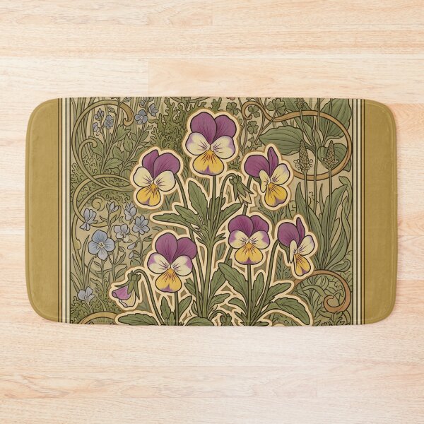 Item preview, Art Nouveau Wild Pansy – Vintage Botanical Viola Tricolor Illustration designed and sold by FreiherrPK.