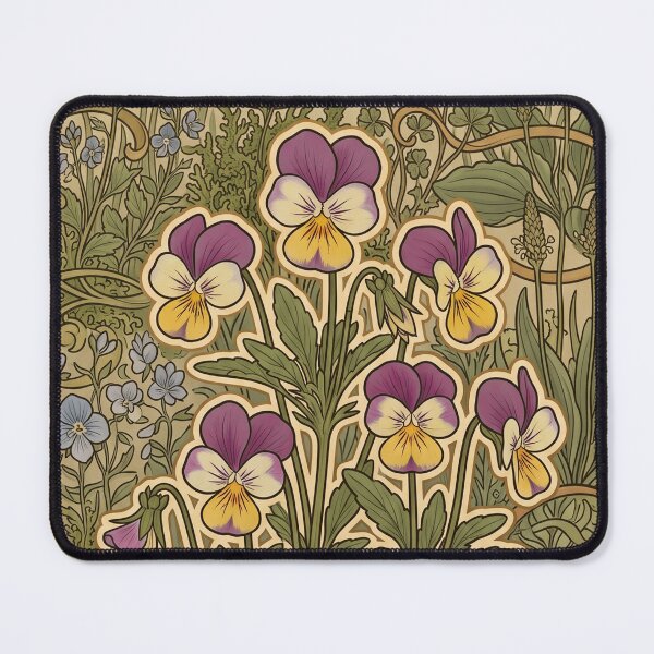 Item preview, Art Nouveau Wild Pansy – Vintage Botanical Viola Tricolor Illustration designed and sold by FreiherrPK.