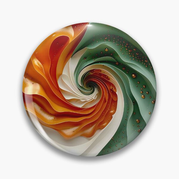 Item preview, Colorful Spiral in Copper and Green designed and sold by Vicky Brago-Mitchell®.