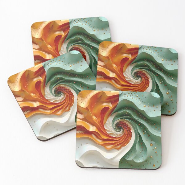 Item preview, Colorful Spiral in Copper and Green designed and sold by Vicky Brago-Mitchell®.