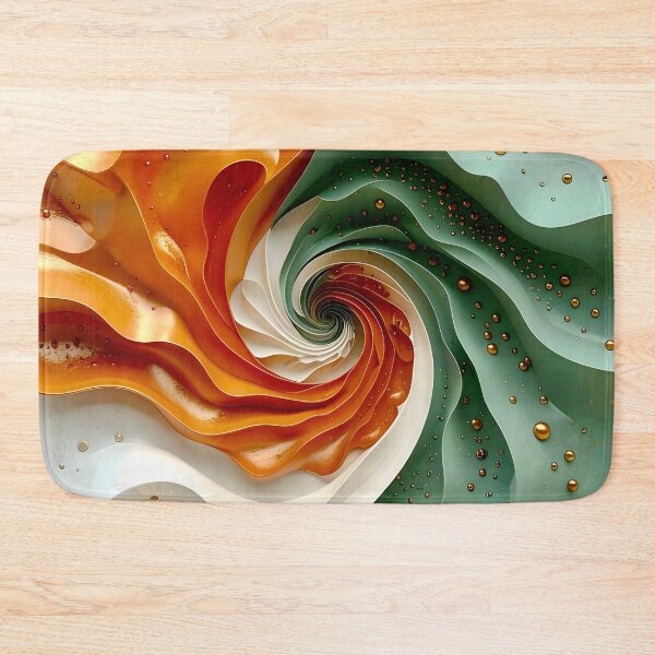 Item preview, Colorful Spiral in Copper and Green designed and sold by Vicky Brago-Mitchell®.