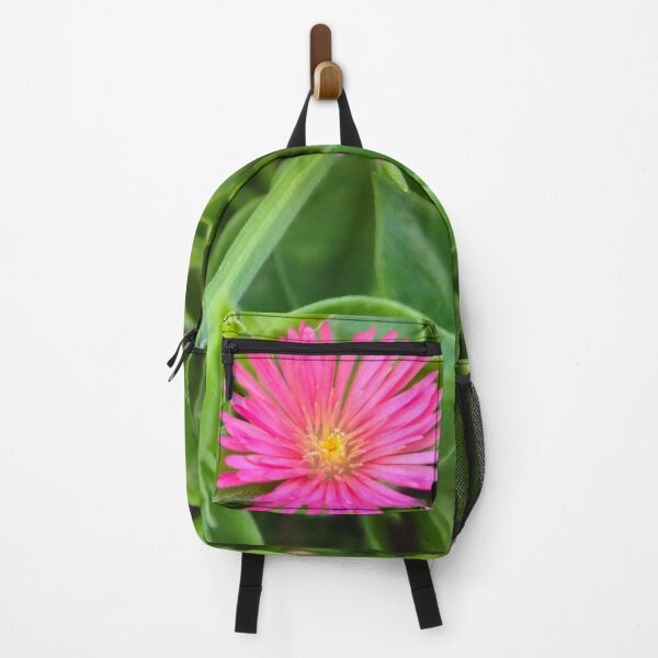 Item preview, Bright Pink Aptenia Flower on Green Succulent Leaves designed and sold by Yanshuf.