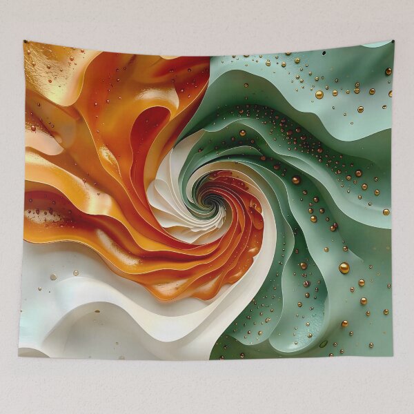 Item preview, Colorful Spiral in Copper and Green designed and sold by Vicky Brago-Mitchell®.