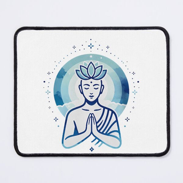 Item preview, Serene Buddha Lotus Prayer Pose Art designed and sold by NeuralLoft Frequency.