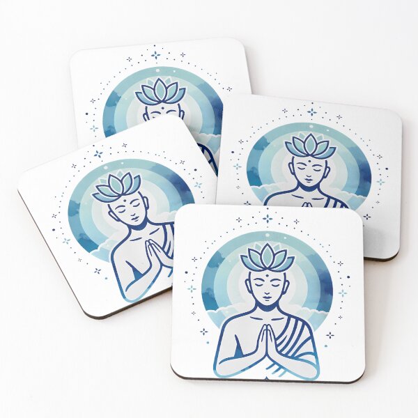 Item preview, Serene Buddha Lotus Prayer Pose Art designed and sold by NeuralLoft Frequency.