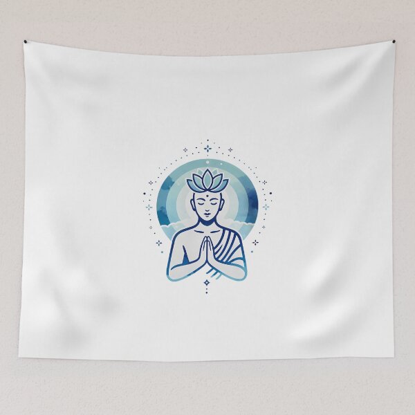 Item preview, Serene Buddha Lotus Prayer Pose Art designed and sold by NeuralLoft Frequency.