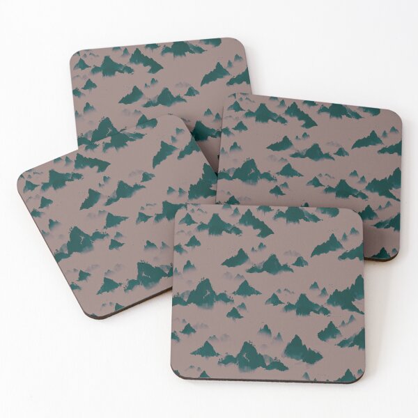 Item preview, Mystic Misty Mountains - Muted Mocha & Dusky Plum designed and sold by Lidra Zehcnas.
