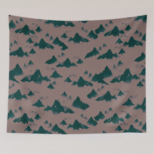 Item preview, Mystic Misty Mountains - Muted Mocha & Dusky Plum designed and sold by Lidra Zehcnas.