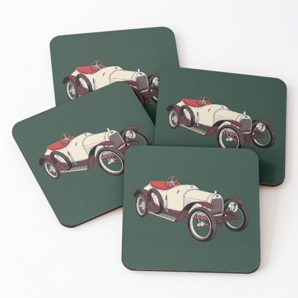 Item preview, 1910 CID Baby Voiturette – Vintage French Cyclecar & Brass Era Automobile Illustration designed and sold by FreiherrPK.