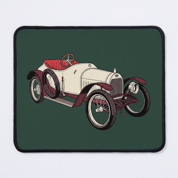 Item preview, 1910 CID Baby Voiturette – Vintage French Cyclecar & Brass Era Automobile Illustration designed and sold by FreiherrPK.