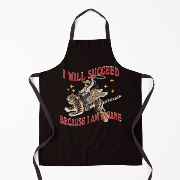 Item preview, I Will Succeed Because I Am Insane - Winged Tiger Rodeo Cowgirl designed and sold by ImeldaSparks.