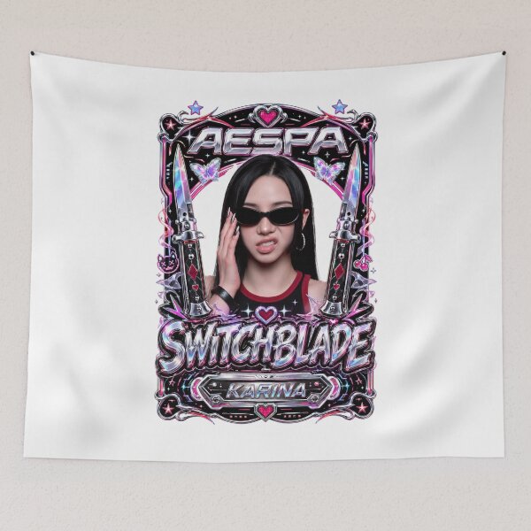 Item preview, Pink Flame Karina aespa Switchblade Song Pixel Heart Sticker designed and sold by Valereekmerch.