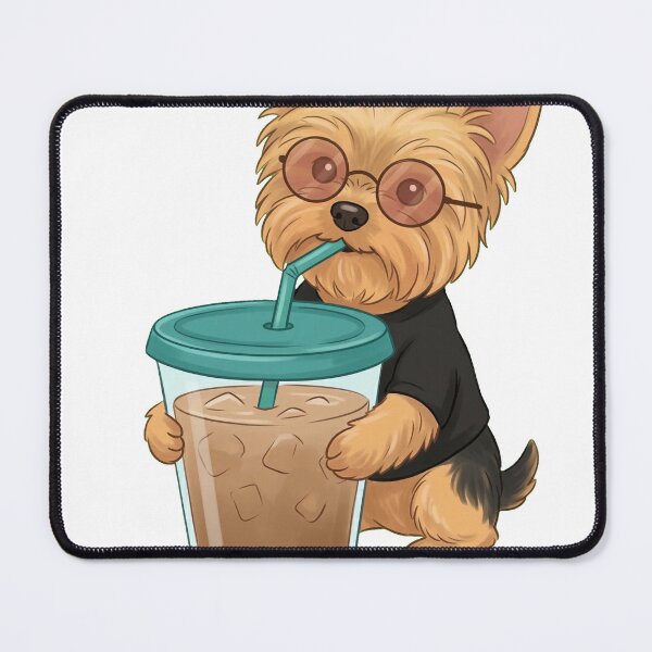 Item preview, Cute Yorkie Coffee Lover designed and sold by MysticBloom68.
