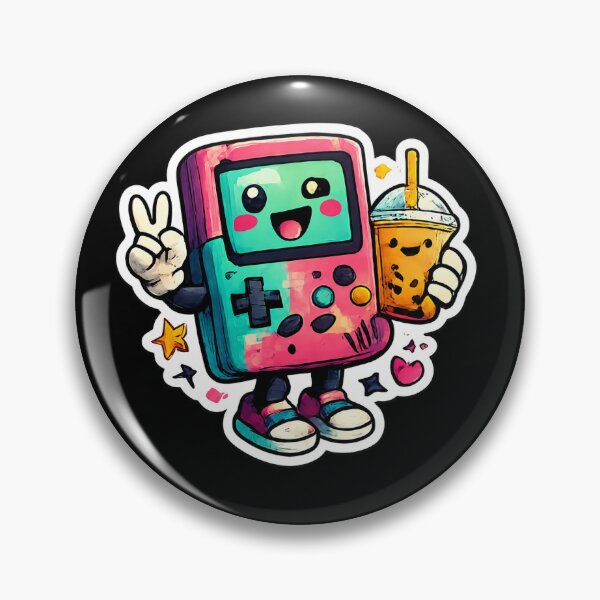 Item preview, Retro Gaming Console & Bubble Tea Sticker | Cute Gen Z Gamer Aesthetic designed and sold by Revanthshoppy.
