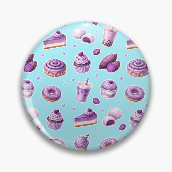 Item preview, Ube Food Pattern Vintage Watercolor Purple Yam Desserts designed and sold by merchxwear.
