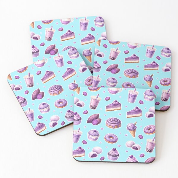 Item preview, Ube Food Pattern Vintage Watercolor Purple Yam Desserts designed and sold by merchxwear.